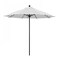 California Umbrella 9' Black Aluminum Market Umbrella, Olefin Gray White Cabana Stripe 194061335727 - alternate 1